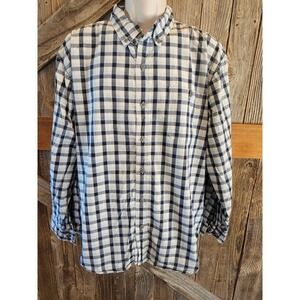 Schmidt workwear size XL Blue plaid long sleeve button down shirt EUC ^